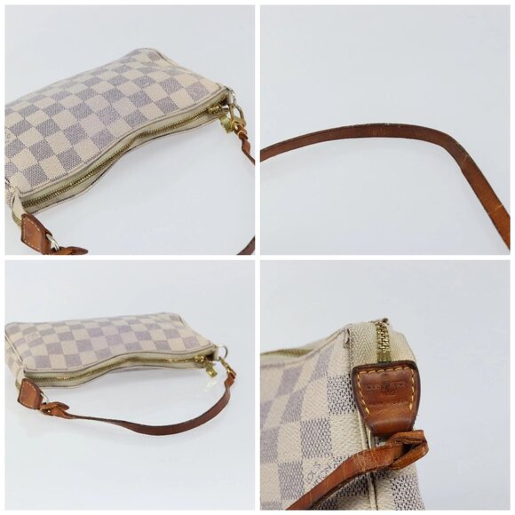 LOUIS VUITTON Damier Azur Pochette Accessoires Pouch N51986 LV Auth 143621 - Picture 16 of 16
